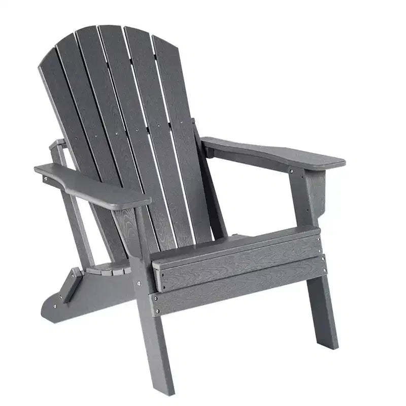 Patio Chairs, Oversized Folding HDPE Adirondack Chairs with Weather Resistant, Outdoor Lawn Chair for Patio, Garden