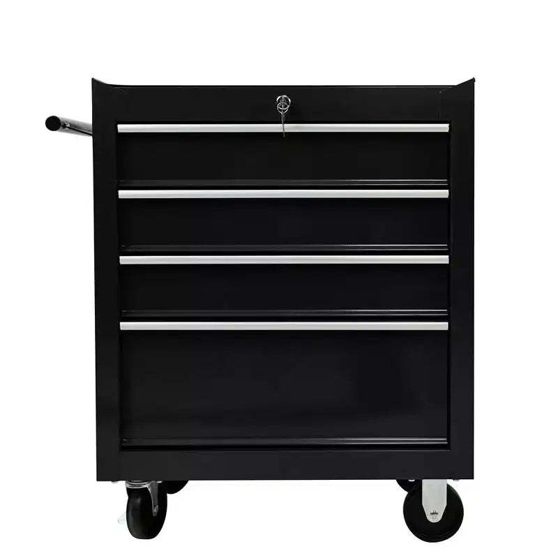Tool Cart On Wheels with Drawers,4 Drawer Rolling Tool Box,Locking Tool Chest Cabinet,Mobile Toolbox for Garage Home Workshop Mechanics Craft Black