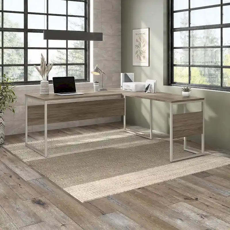 Hybrid 72W x 30D L Shaped Table Desk by Bush Business Furniture