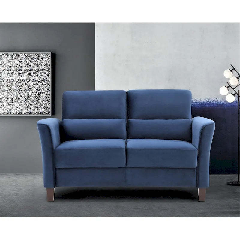 Chole Velvet Loveseat with Gently Curved Arms