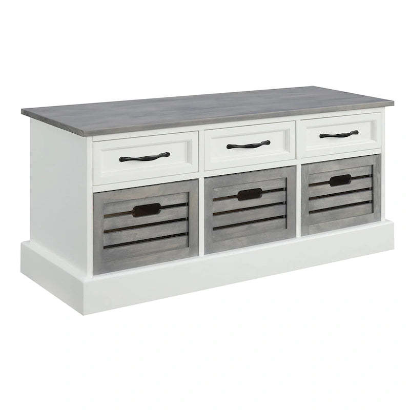 Paola Traditional Wood Cabinet with Baskets