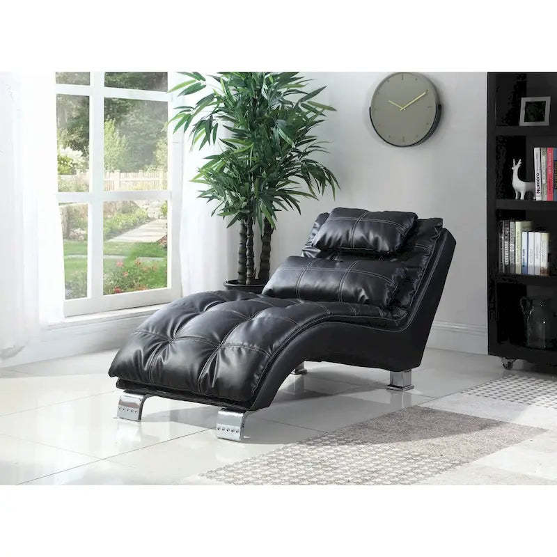 Isley Upholstered Chaise with Arched Base
