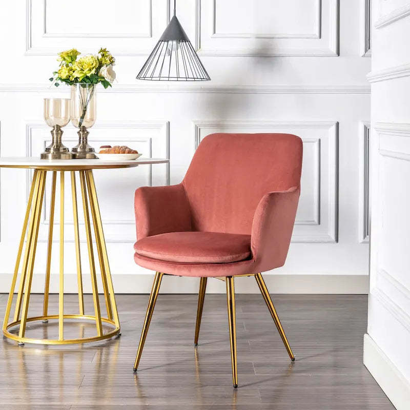 Porthos Home Gemma Velvet and Goldtone Metal Accent Chair