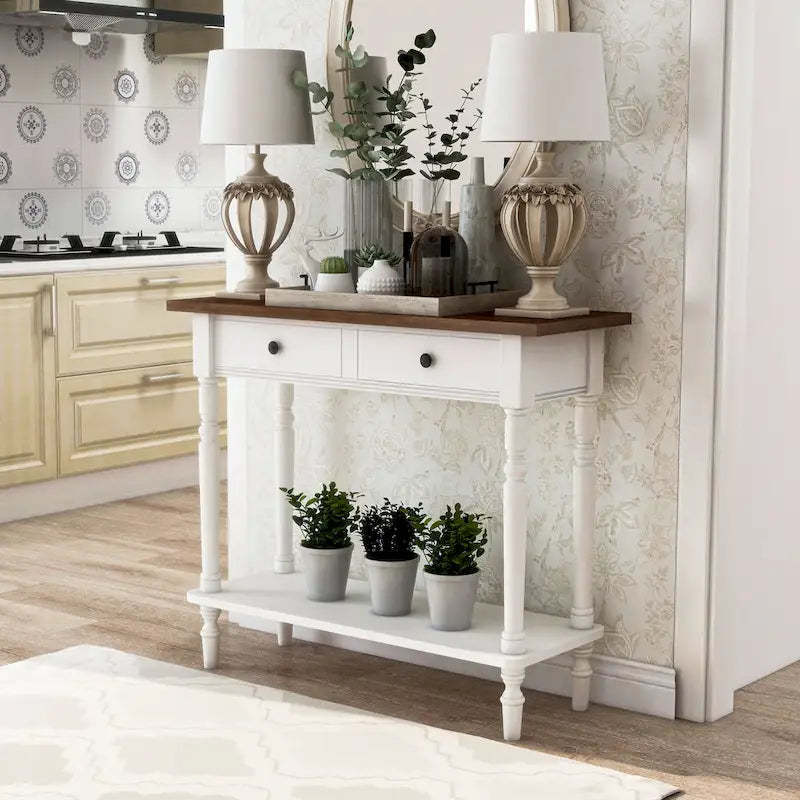 Jeln Traditional 38-inch Wood 1-Shelf Console Table by Furniture of America