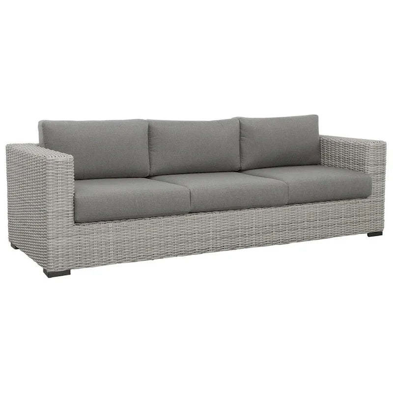 Bogra Rattan Outdoor Wicker Sofa, Gray
