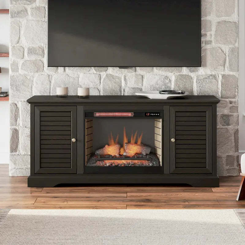 Bridgevine Home Topanga 68 inch Electric Fireplace TV Console for TVs up to 80 inches