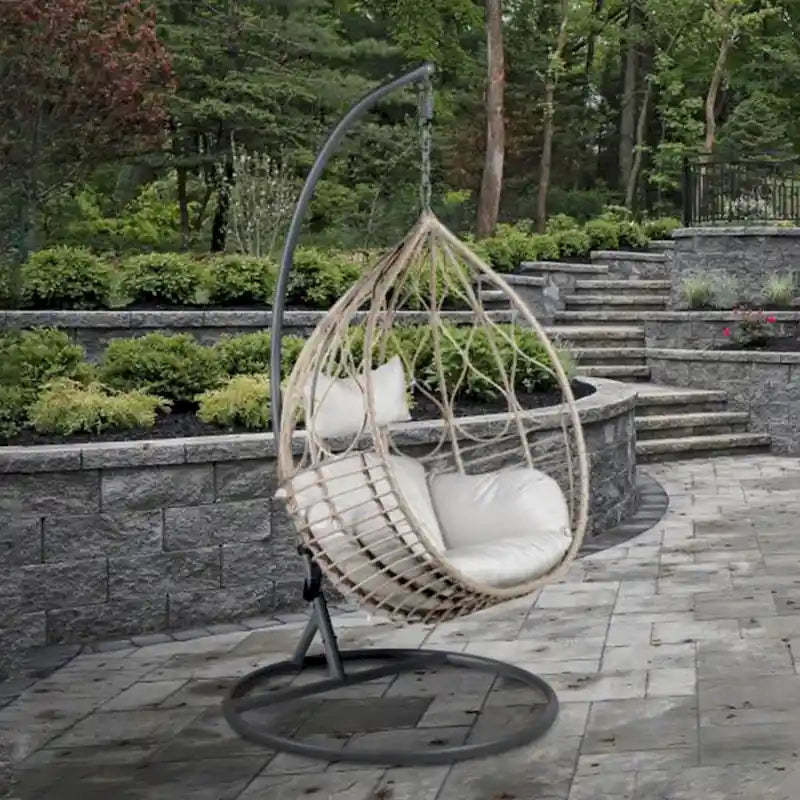 Lozova Hanging Basket Chair, Wood