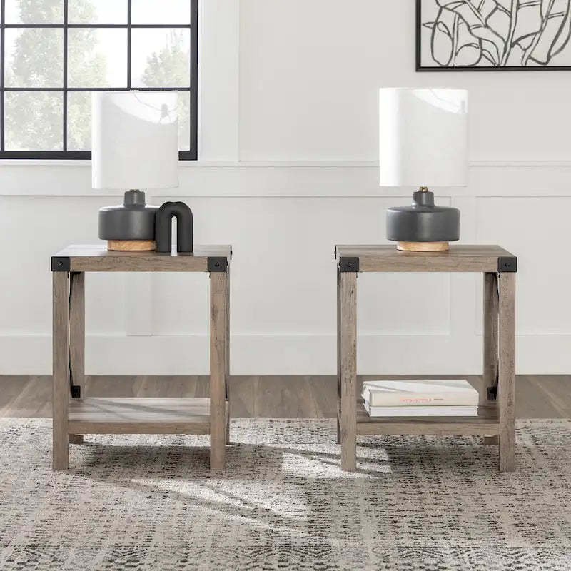 Middlebrook Kujawa 18-inch X-side Accent Table (Set of 2)