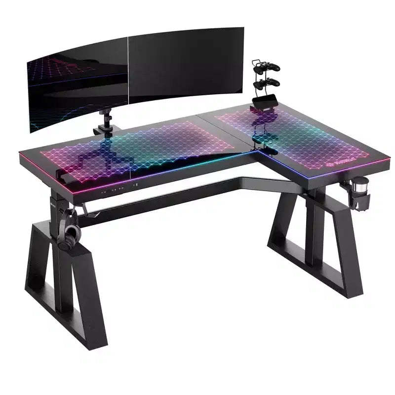 EUREKA ERGONOMIC GTG-L60 Pro, 60x23 Glass Desktop Gaming Standing Desk