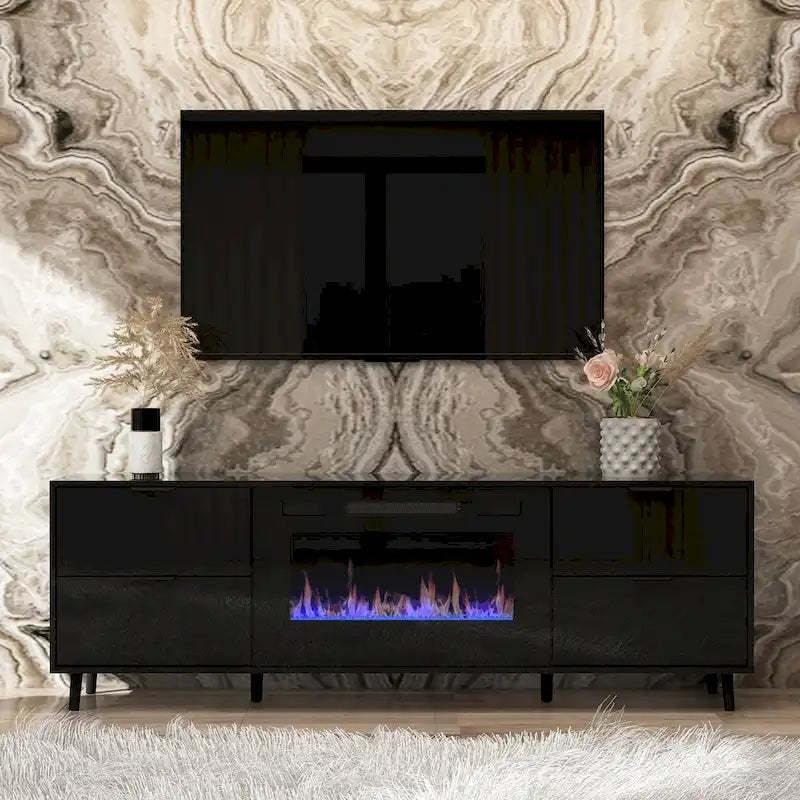 Electric Fireplace TV Stand Entertainment Center Remote Control