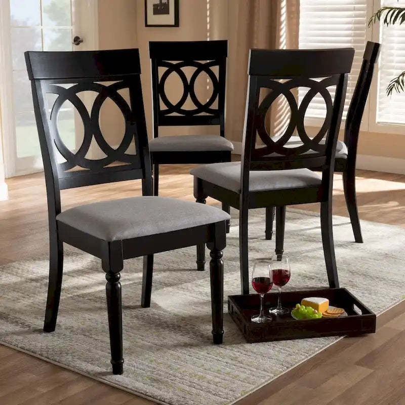 Taizz Modern Fabric 4-piece Dining Chair Set
