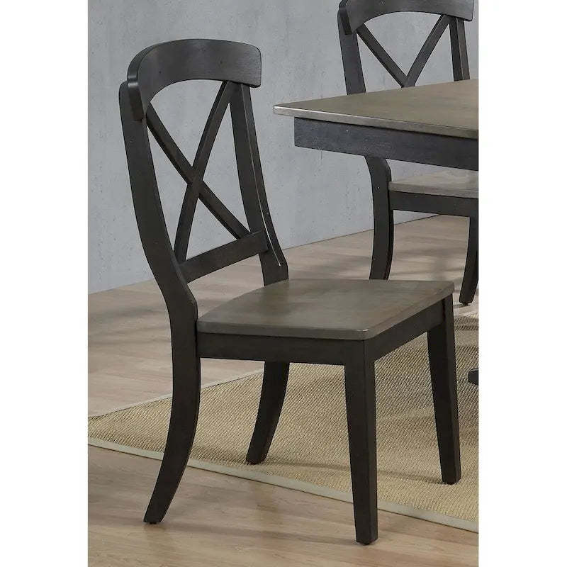 Antique Grey ransitional X-Back Dining Chair