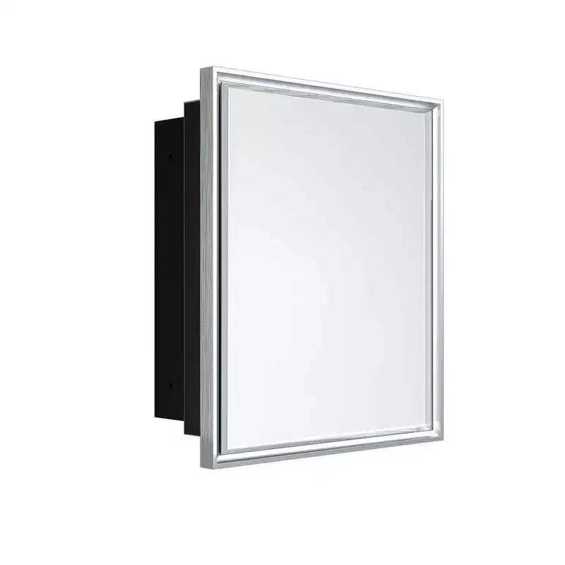 Keonjinn24 in. W x 36 in. H Metal Framed Rectangular Framed Recessed/Surface Mount Medicine Cabinet with Mirror