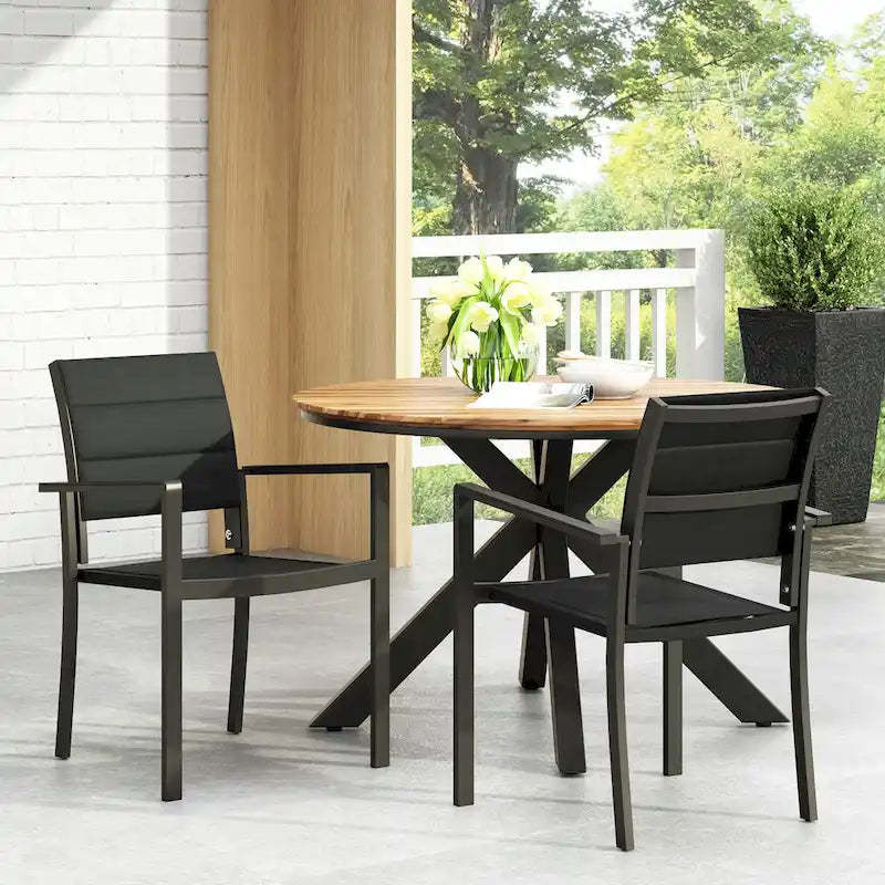 Wilbur Outdoor Mesh and Aluminum Dining Chairs by Christopher Knight Home