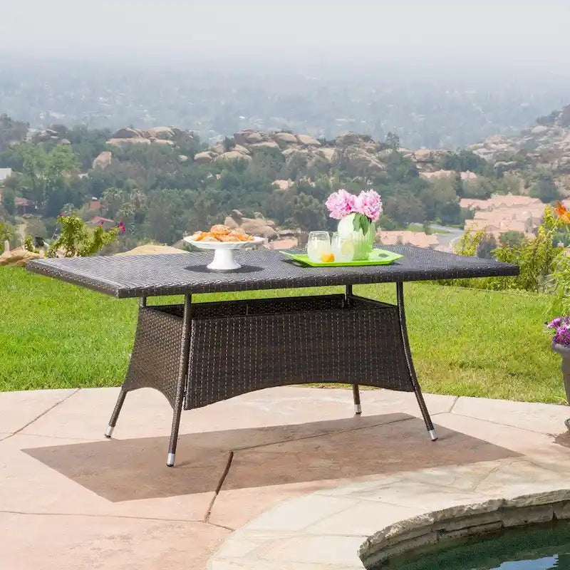 Corsica Outdoor Wicker Rectangle Dining Table (ONLY) by Christopher Knight Home - 69.00L x 38.00W x 28.50H