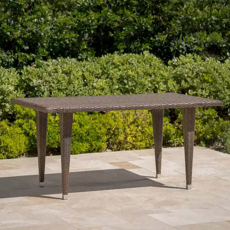 Dominica Outdoor Rectangle Wicker Dining Table (ONLY) by Christopher Knight Home - 59.00L x 35.50W x 29.00H