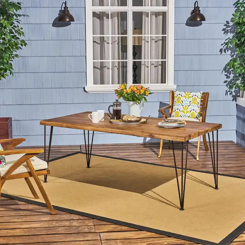 Zion Outdoor 72-inch Acacia Dining Table by Christopher Knight Home - 72.00 L x 36.00 W x 29.00 H