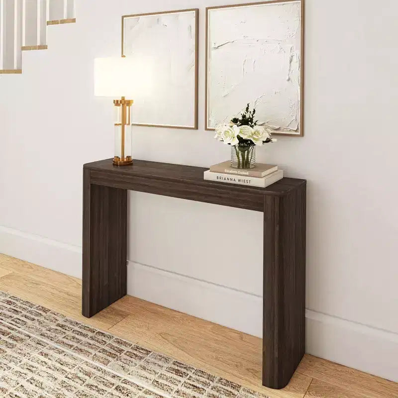 Plank+Beam 46 Solid Wood Console Table, Conture Rounded Edge Sofa Table, Narrow Entryway Table, Console Tables for Entryway