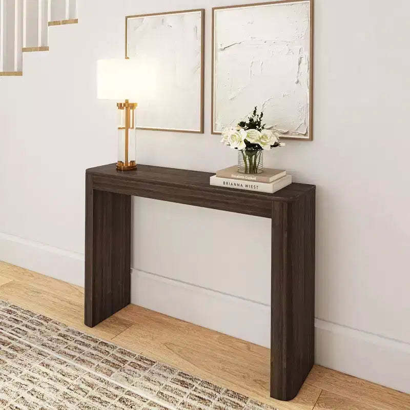 Plank+Beam 46 Solid Wood Console Table, Conture Rounded Edge Sofa Table, Narrow Entryway Table, Console Tables for Entryway