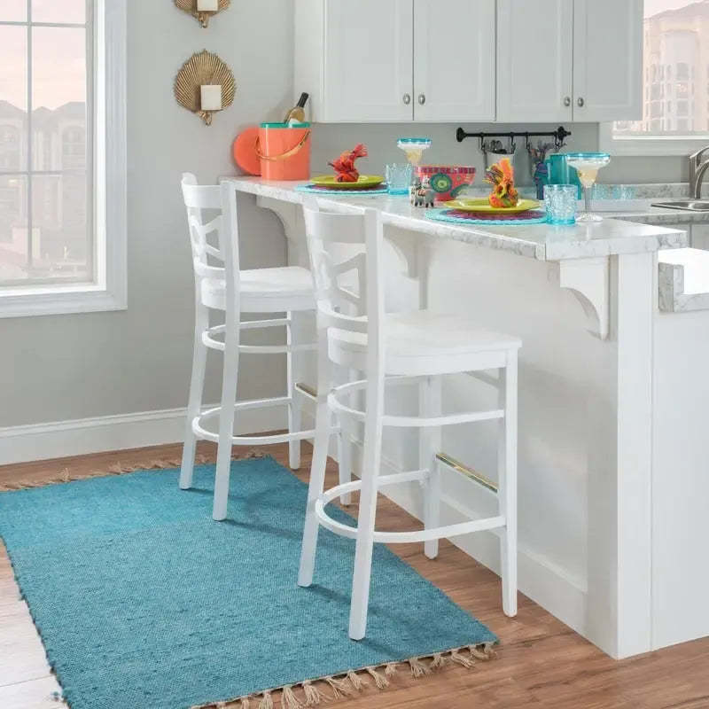 Talyn White Barstool (Set of 2)