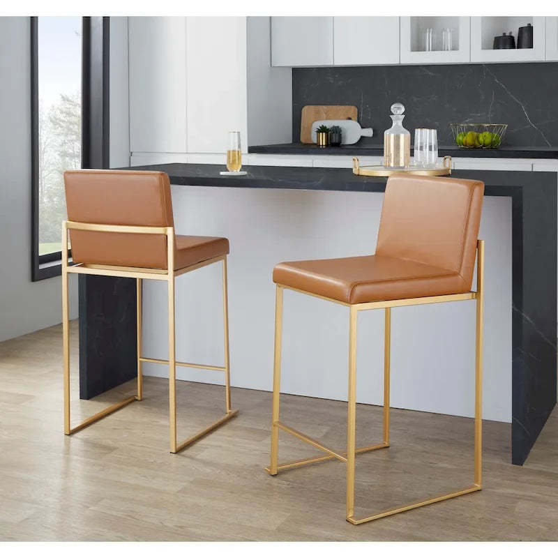 Silver Orchid Forrest High Back Counter Stool - Set of 2