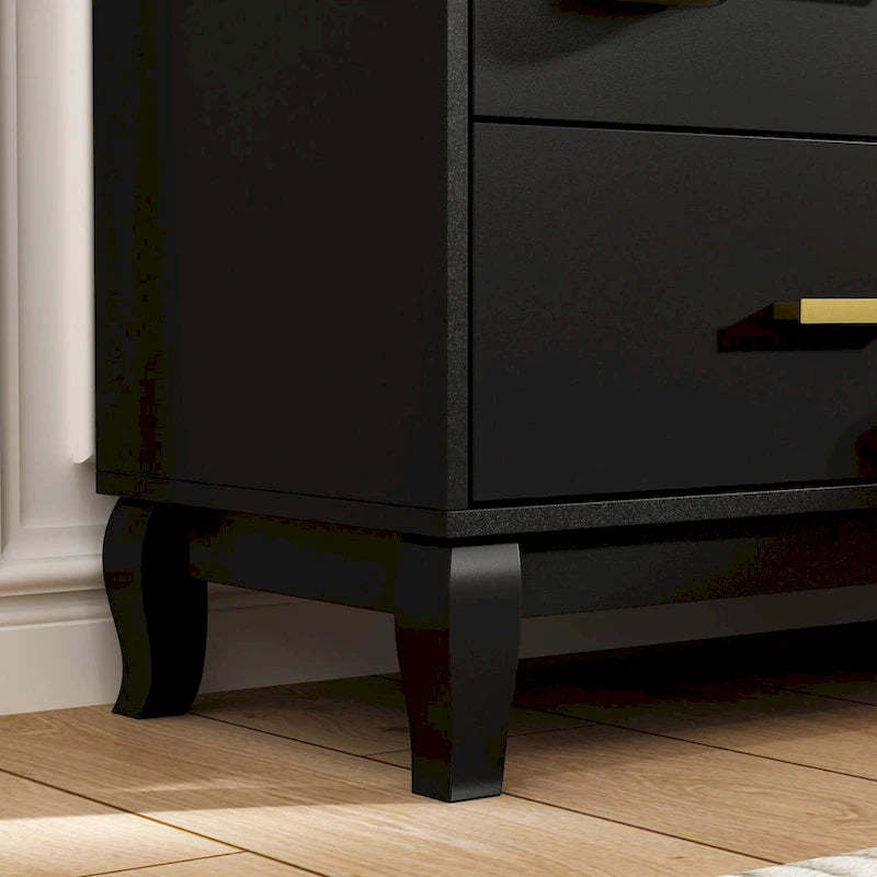 FUFU&GAGA 47.2W 6 Drawer Double Dresser Drawer Storage Chest Lacquer