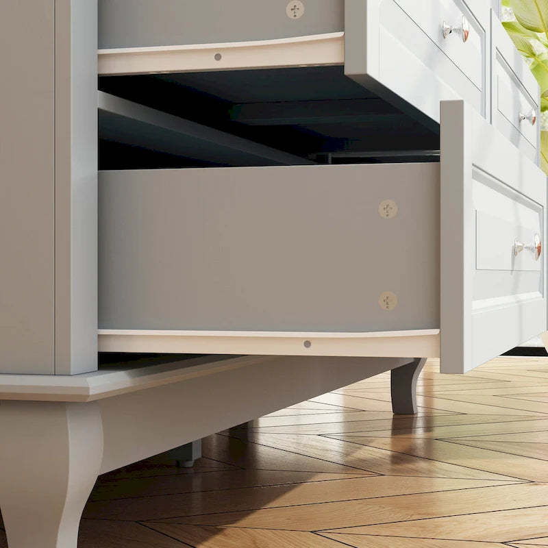 55.1W 9-Drawer Dresser: Spacious and Sleek Design Chest Lacquer