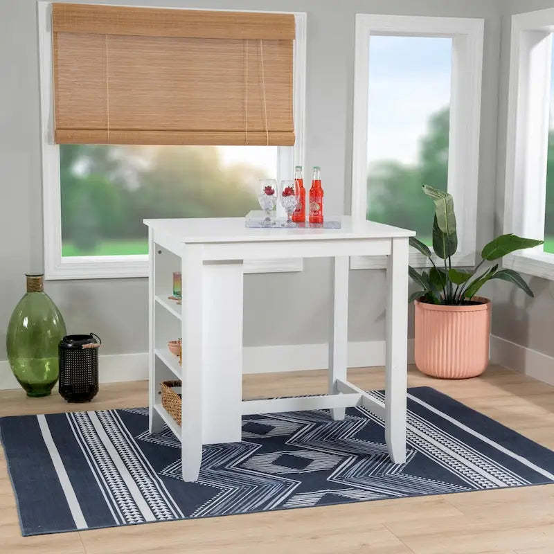 Catron White Counter Height Space Saving Table