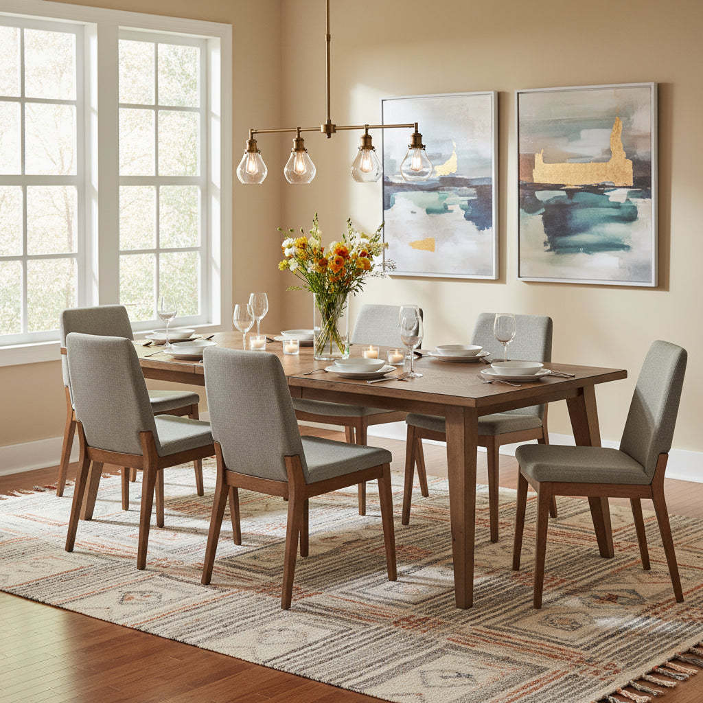Oslo 30 Tall Dining Table with Leaf and 4 Legs, Weathered Chestnut - Mocha