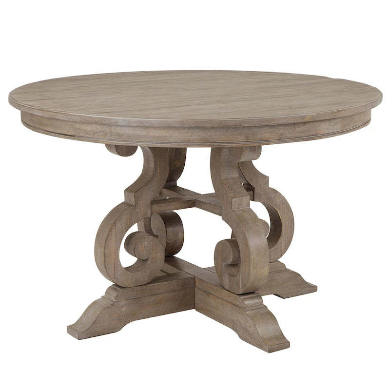 The Gray Barn Manderley Traditional Dove Tail Grey 48-inch Round Dining Table - dove tail grey - dove tail grey