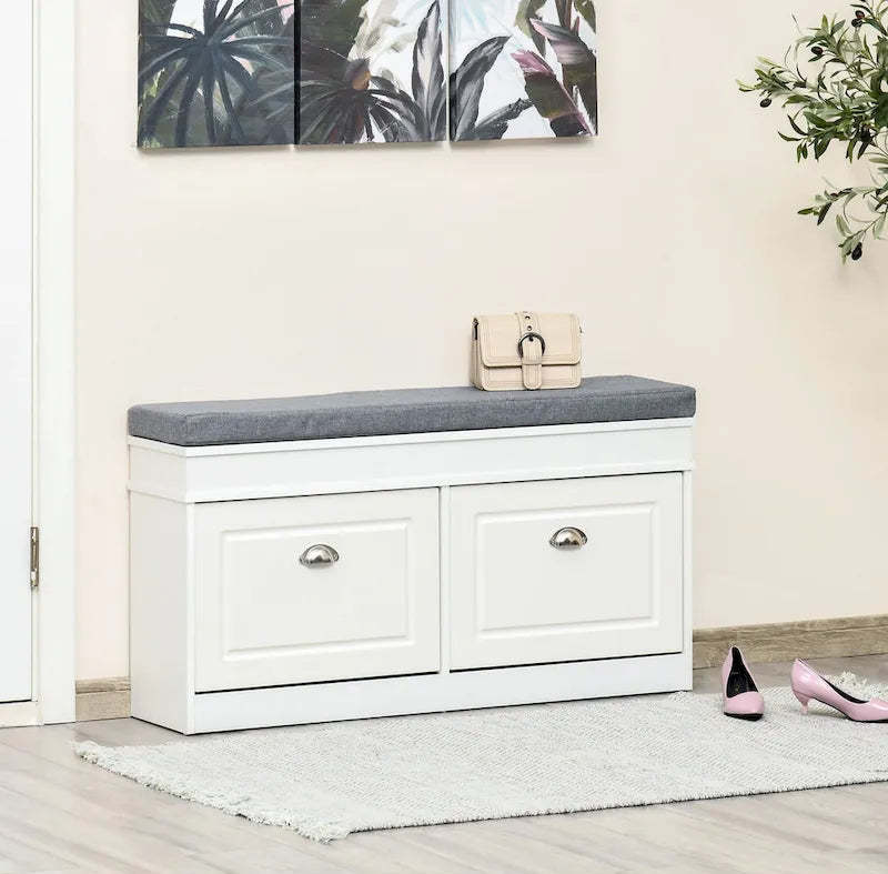 Modern Shoe Rack Bench for Entryway