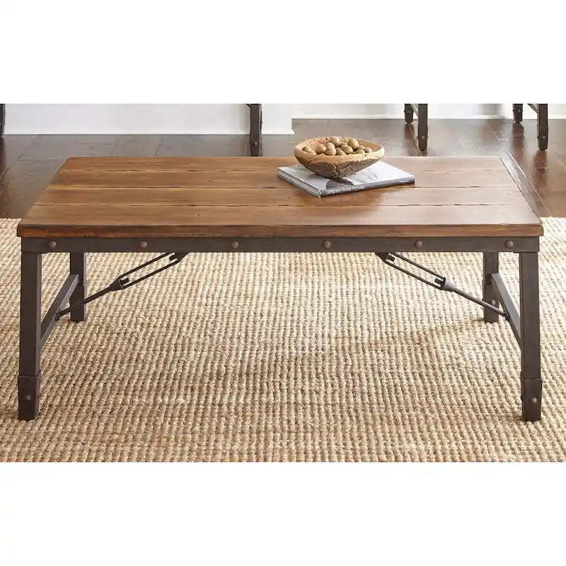Steve Silver Gatling Natural Industrial Coffee Table