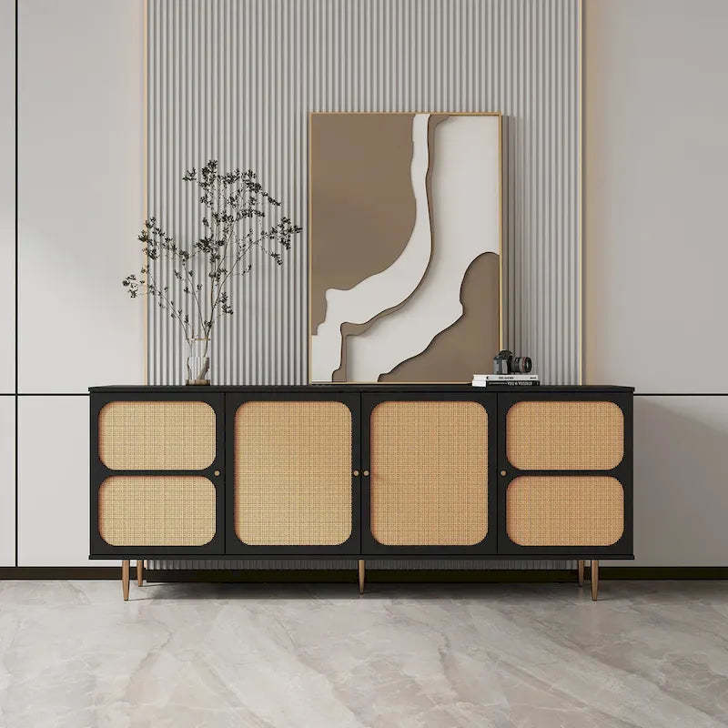 Rattan Sideboard Buffet Cabinet