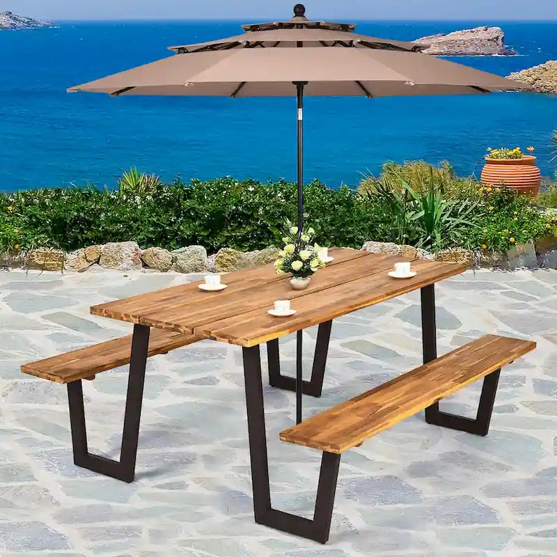 Picnic Table Bench Set 70 Outdoor Dining Table Set