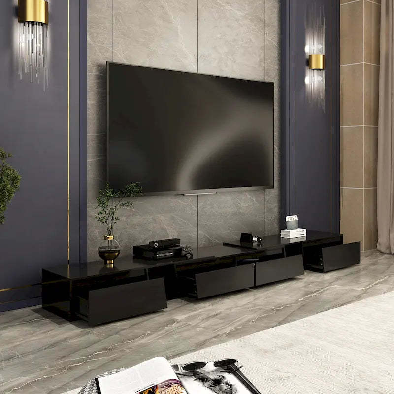 TV Stand Modern Extendable TV Stand in Stretch for TVs up to 120