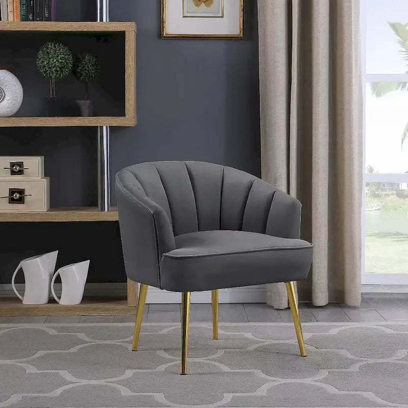Morden Fort Velvet Accent Chair Slipper Chair