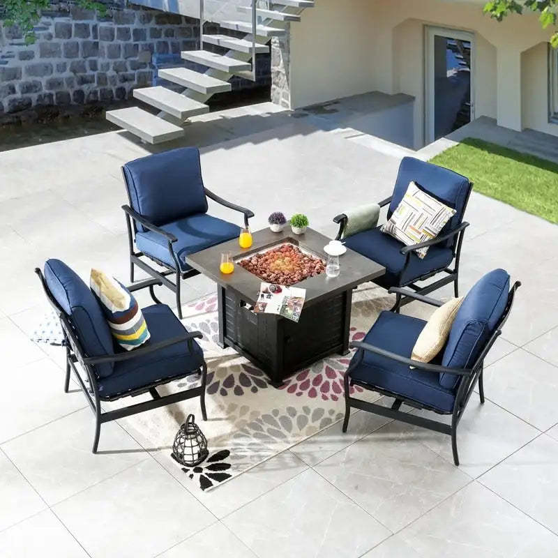 Patio Festival 5-Piece Outdoor Fire Pit Conversation Set