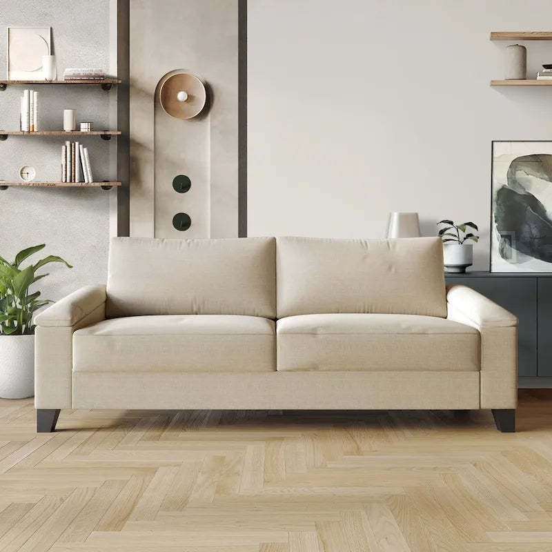 CraftPorch Simple Style Linen Upholstered Sofa
