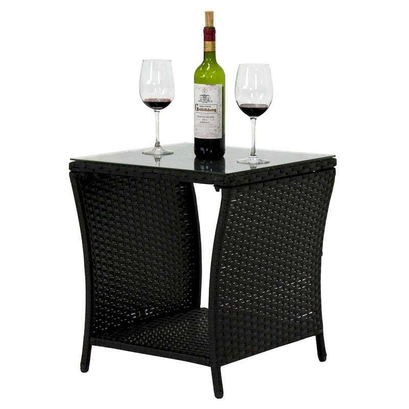 Wilminton Outdoor Square Wicker Side Table by Havenside Home