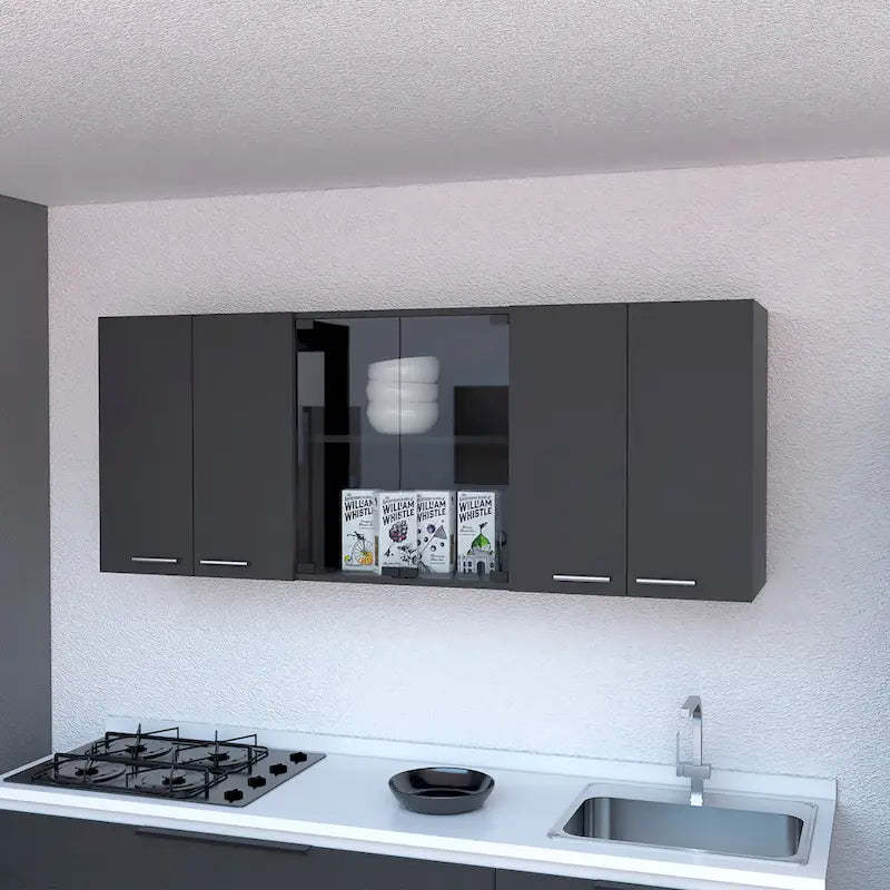 FM Furniture Yuma 150 Wall Cabinet, Two Close Cabinets