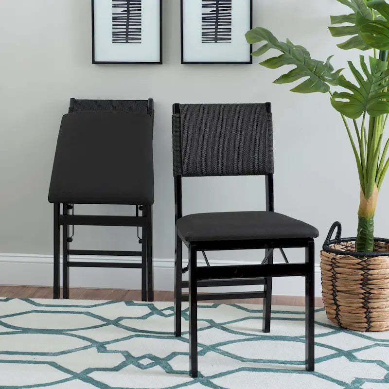 Imperial Wood Rope Folding Dining Chair (Set of 2)