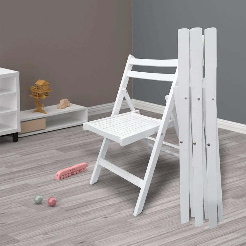 Furniture Slatted Wood Folding Special Event Chair ,Set of 4