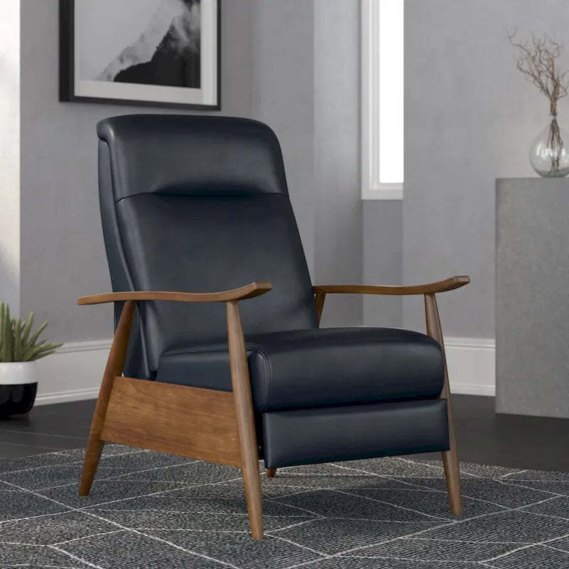Sienna Upholstered Wood Push Back Recliner by Greyson Living