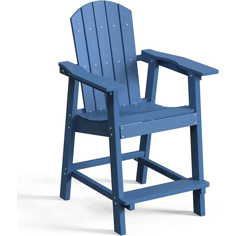 Ravenna Plastic Wood 25 Tall Adirondack Chair Poly Balcony Barstool
