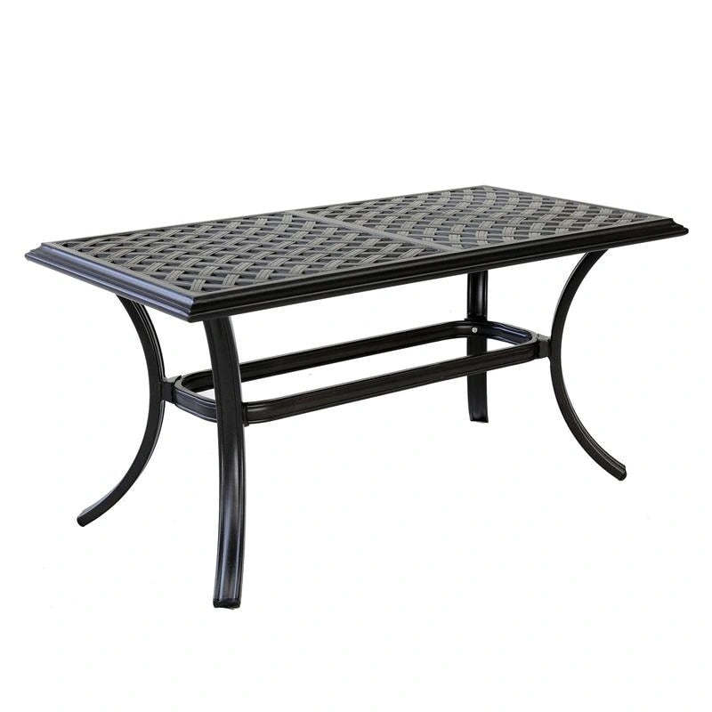Torino Aluminum 21x42 Inch Standard Coffee Table