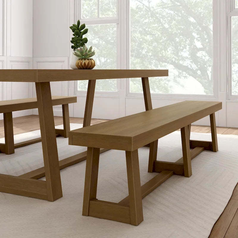 Plank and Beam Classic Solid Wood Dining Bench - 86