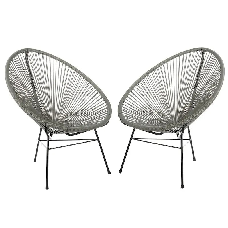 Handmade Acapulco Basket Lounge Chair, Set of 2