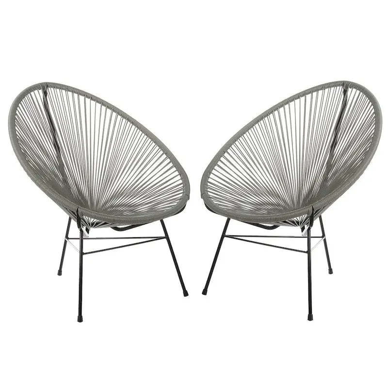 Handmade Acapulco Basket Lounge Chair, Set of 2