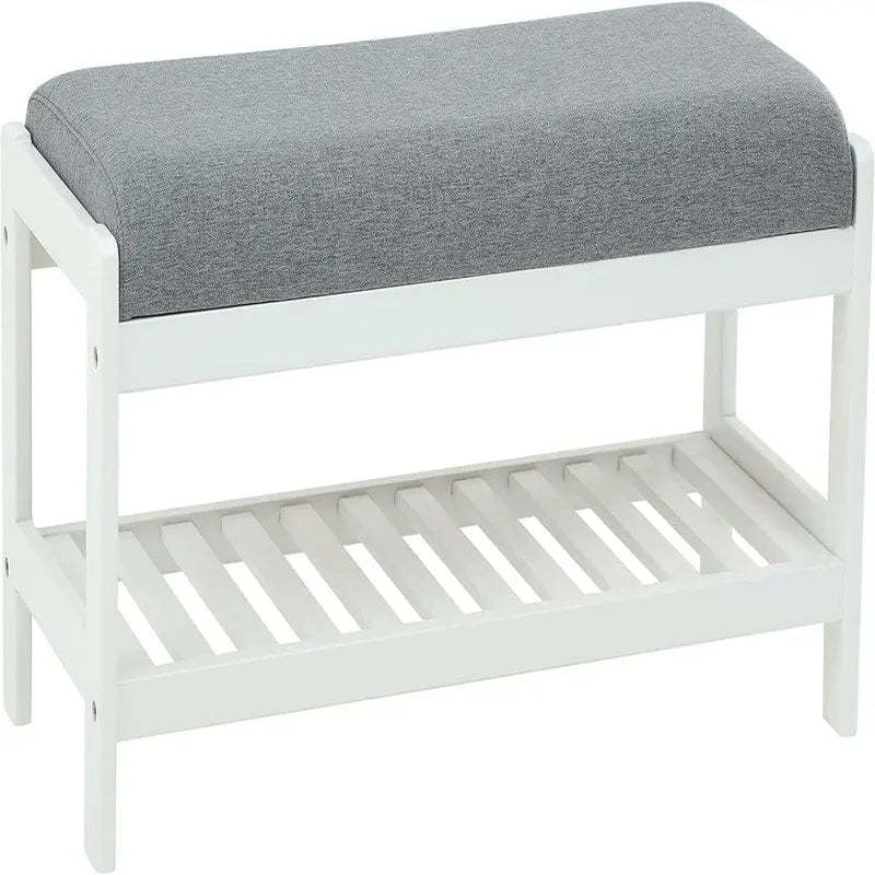 Wood Shoe Bench - 13.4D x 32.9W x 15.8H