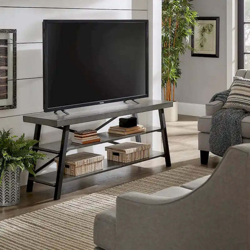 Bryson Rustic X-Base 60-inch TV Stand by iNSPIRE Q Classic